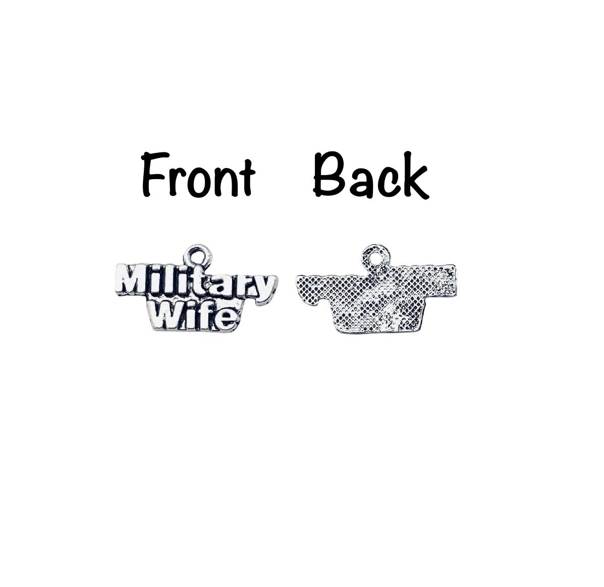 Base Metal Small Military Wife Charms