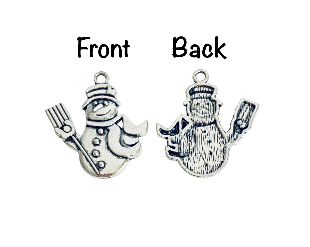 Base Metal Snowman Charm
