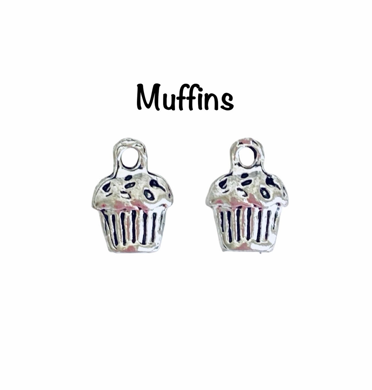 Base Metal Dessert Charms (Muffin • Ice Cream Cone • Cupcake)