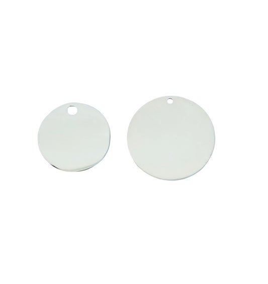 Shiny Stainless Steel Round Blanks (25mm • 30mm)