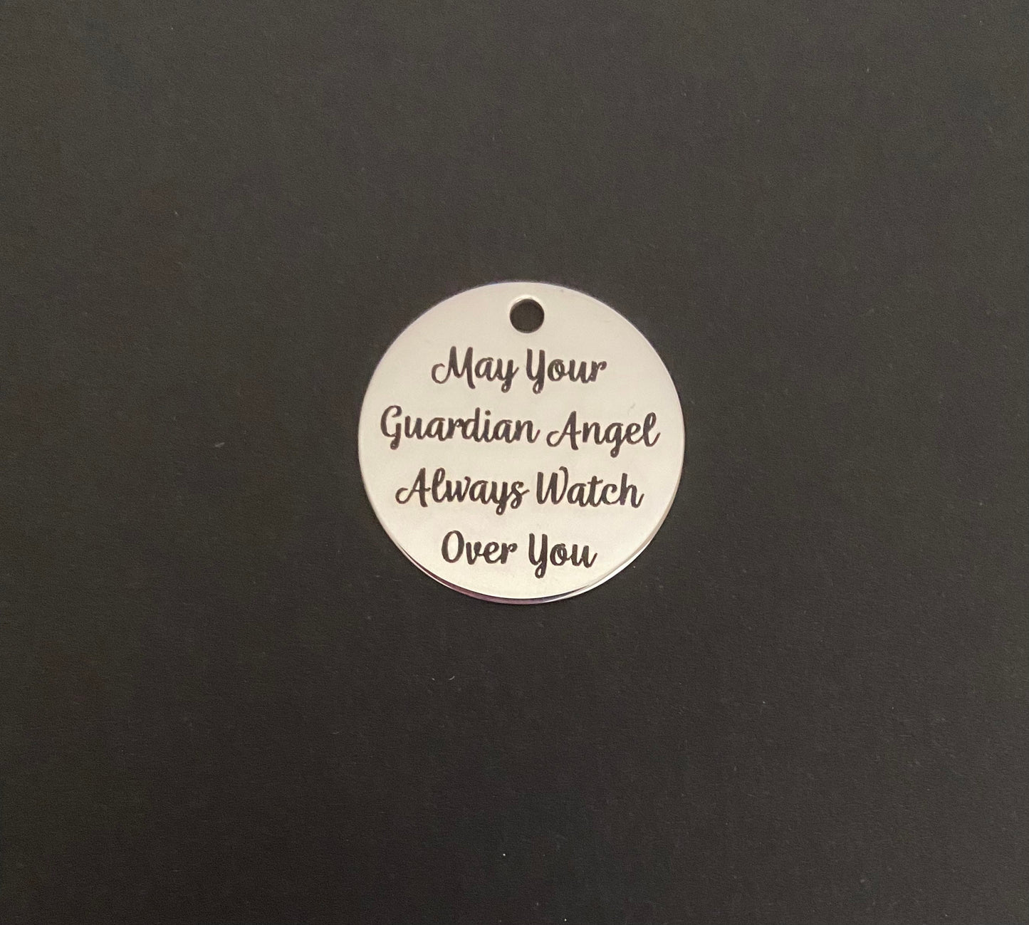 Stainless Steel Guardian Angel Charm