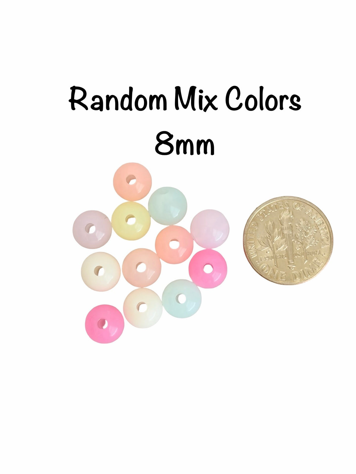 Acrylic Round Beads • Solid or Random Mix of Translucent Colors • 6mm, 8mm & 10mm Round Beads for Jewelry Making