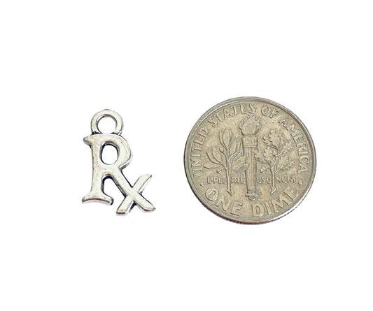 Base Metal Small RX Charm