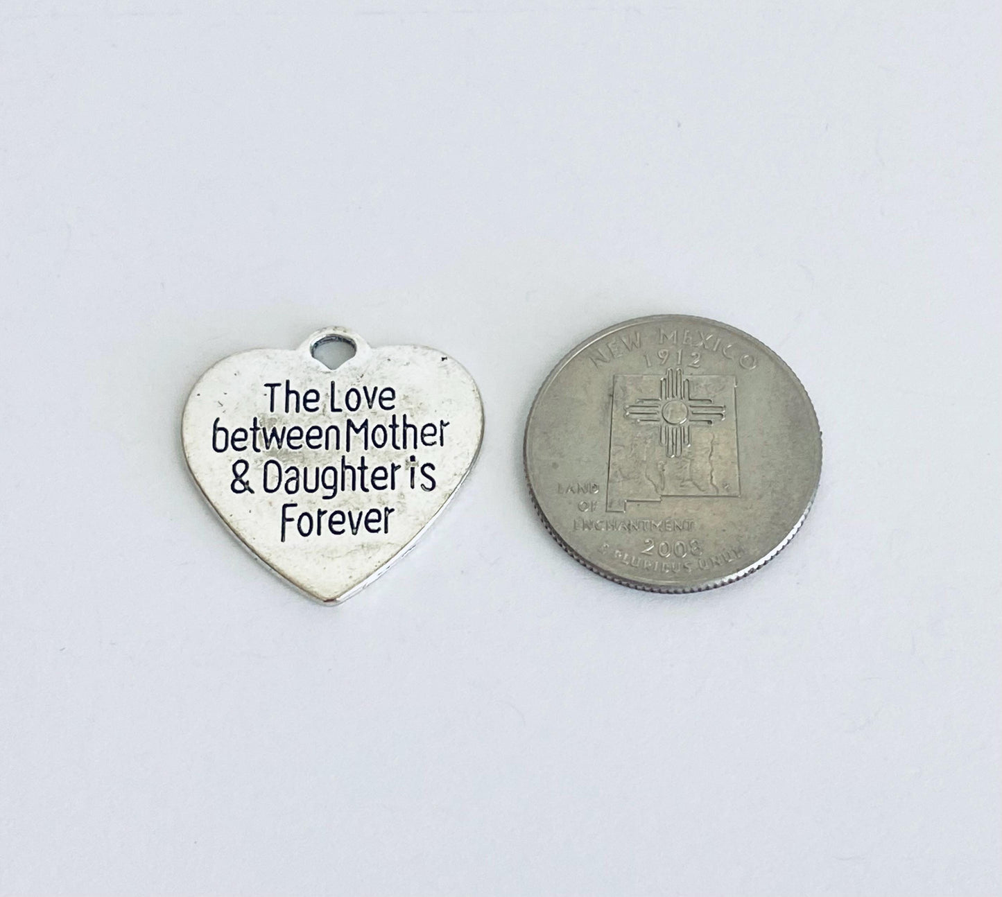 Base Metal Mother & Daughter Forever Heart Charm