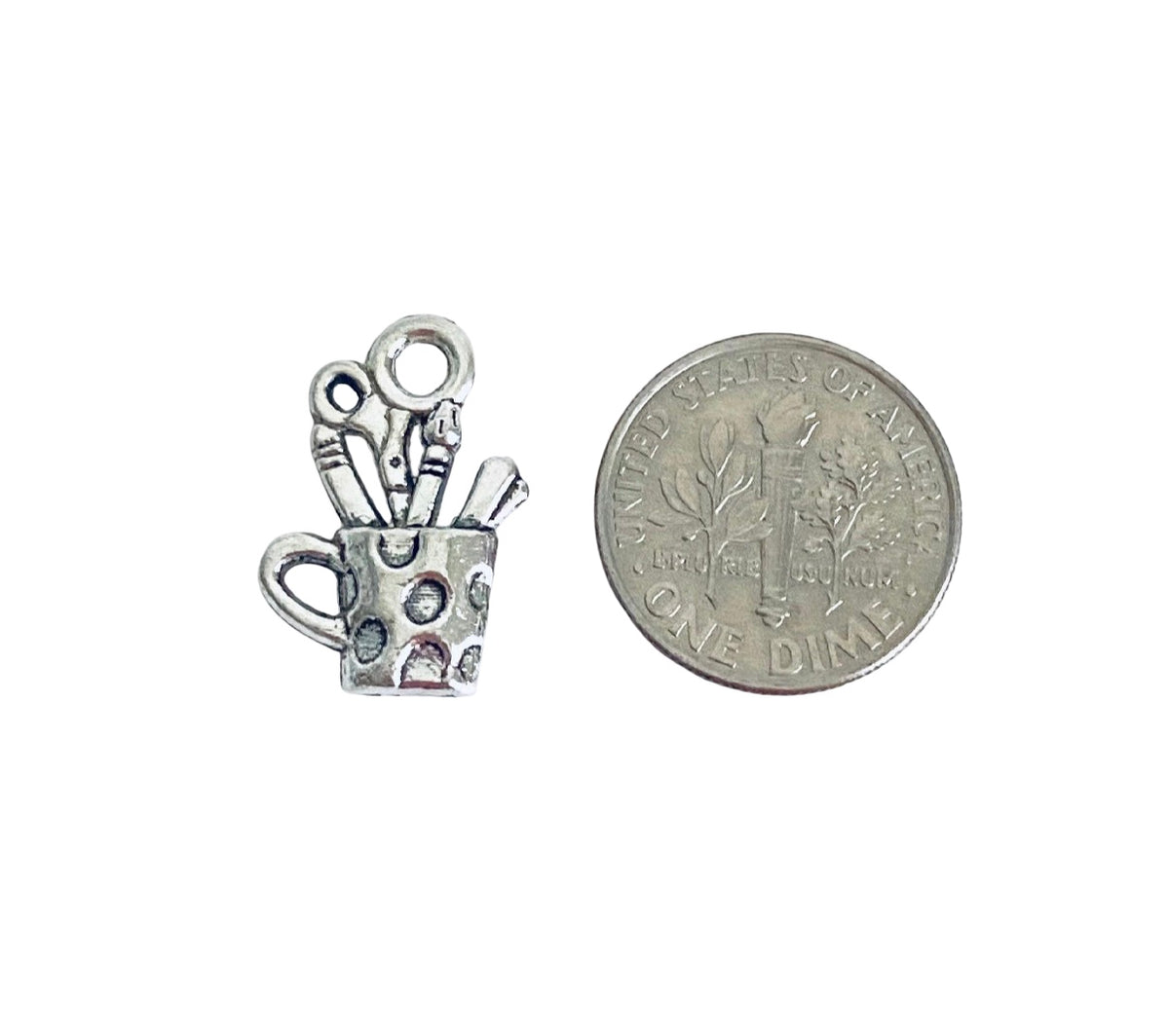 Base Metal Mini Pen Holder Charm