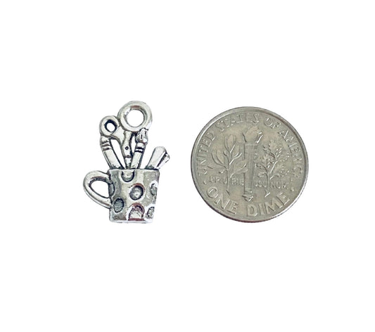 Base Metal Mini Pen Holder Charm
