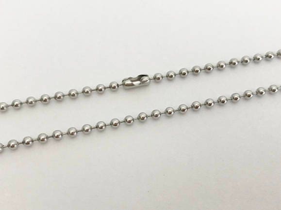 2.4mm Stainless Steel Ball Chain Necklace
