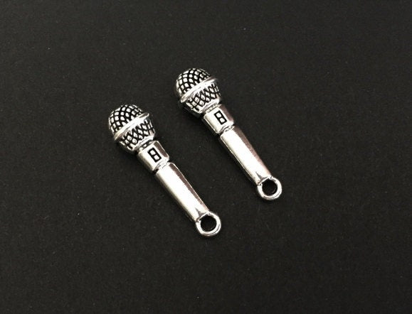 Small Microphone Charm