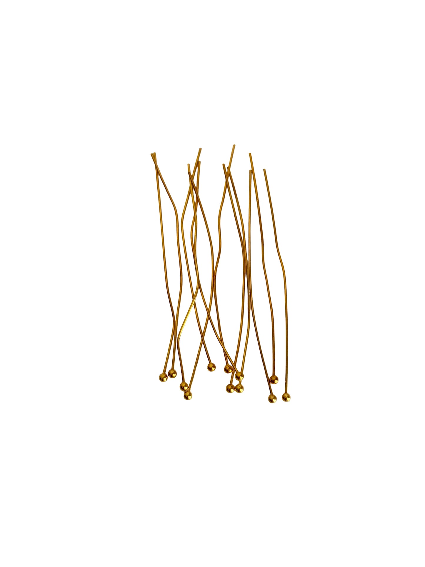Base Metal Ball Head Pin (24 gauge) • 0.6mm x 50mm Head Pins