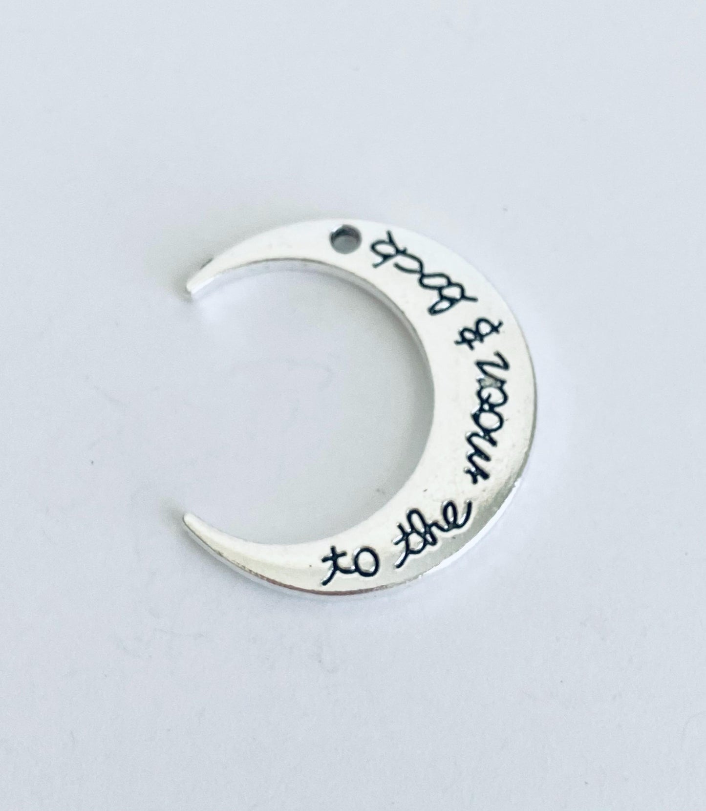 Base Metal Large Crescent Moon Charm