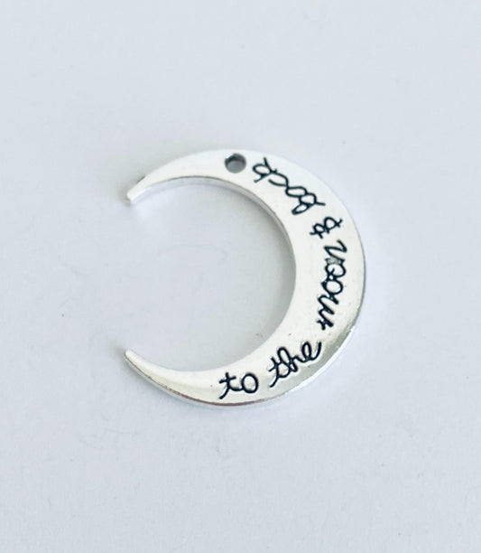 Large Crescent Moon Charm