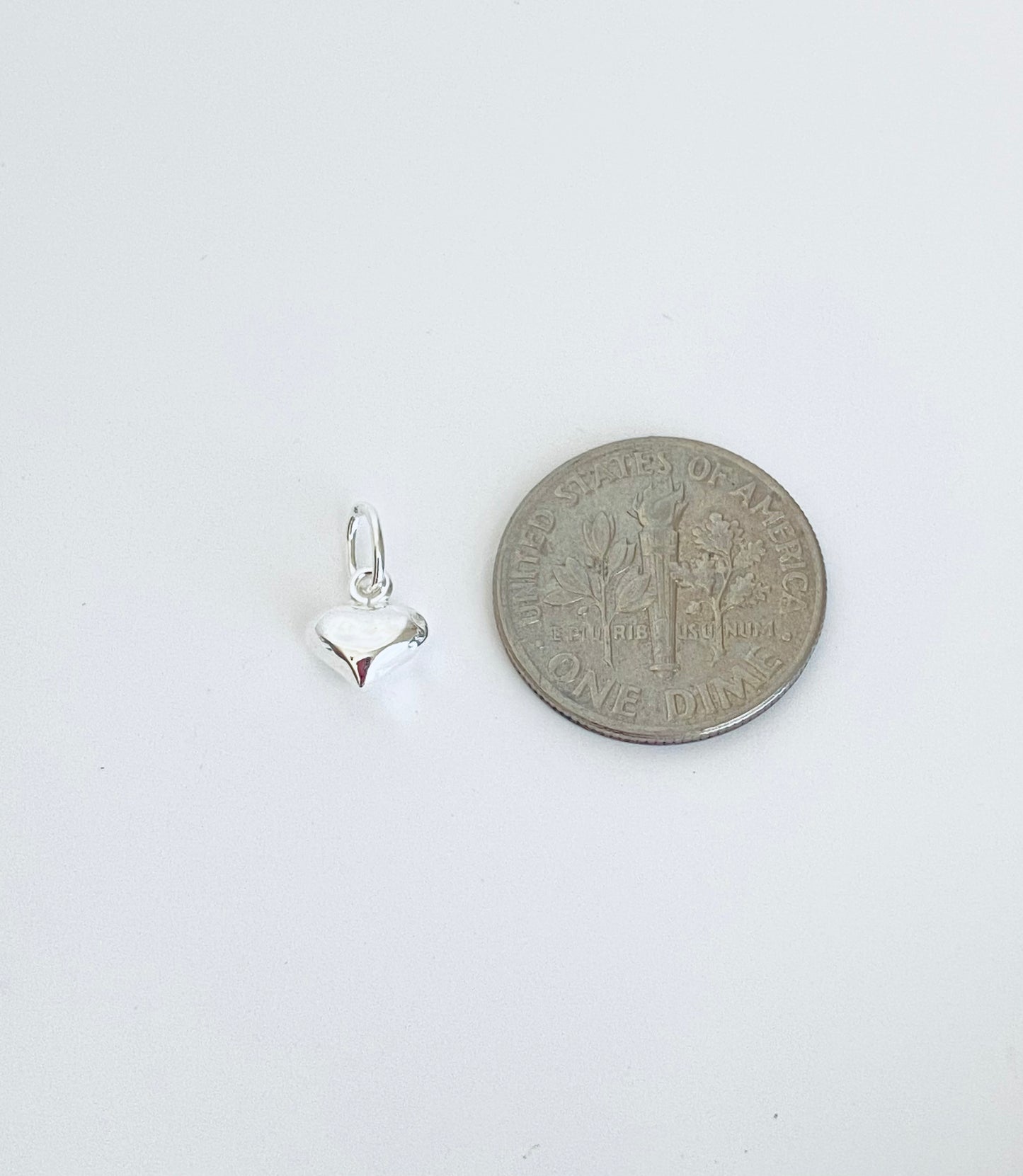 Sterling Silver Puff Heart Charm