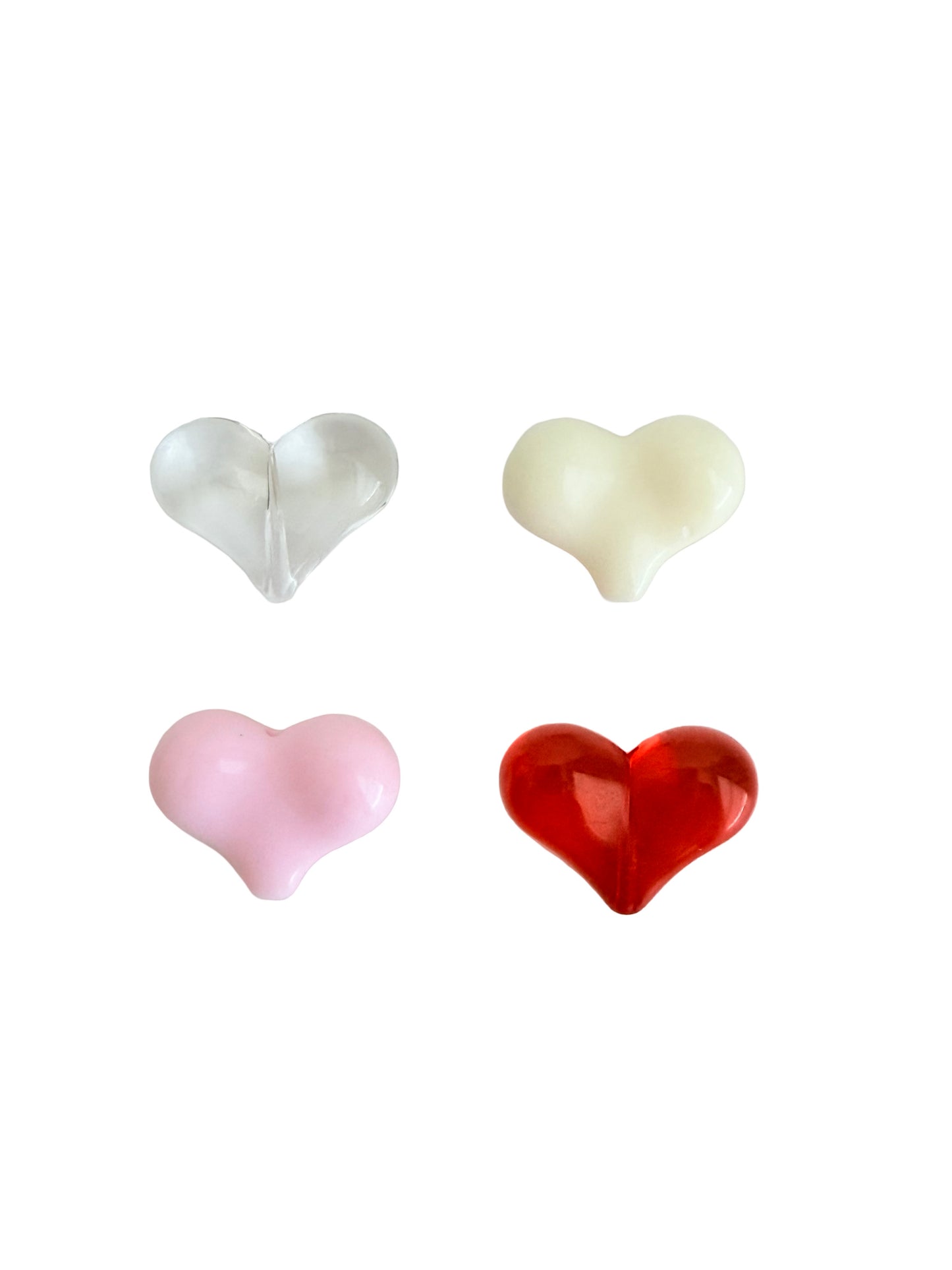 21mm Acrylic Puffy Heart Bead
