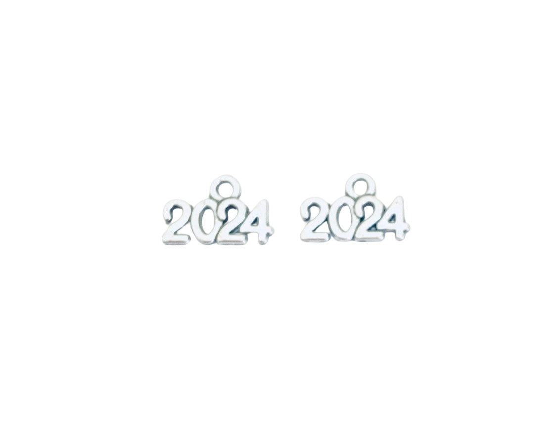 Base Metal Tiny Year Number Charms 2026 • 2027 • 2028 • 2025 • 2024 • 2023 • 2022