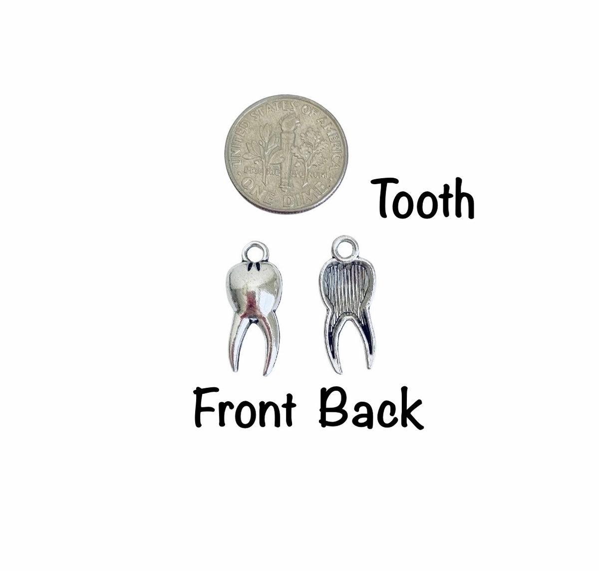 Base Metal Dentist Charms (Toothpaste • Floss • Toothbrush • Tooth)