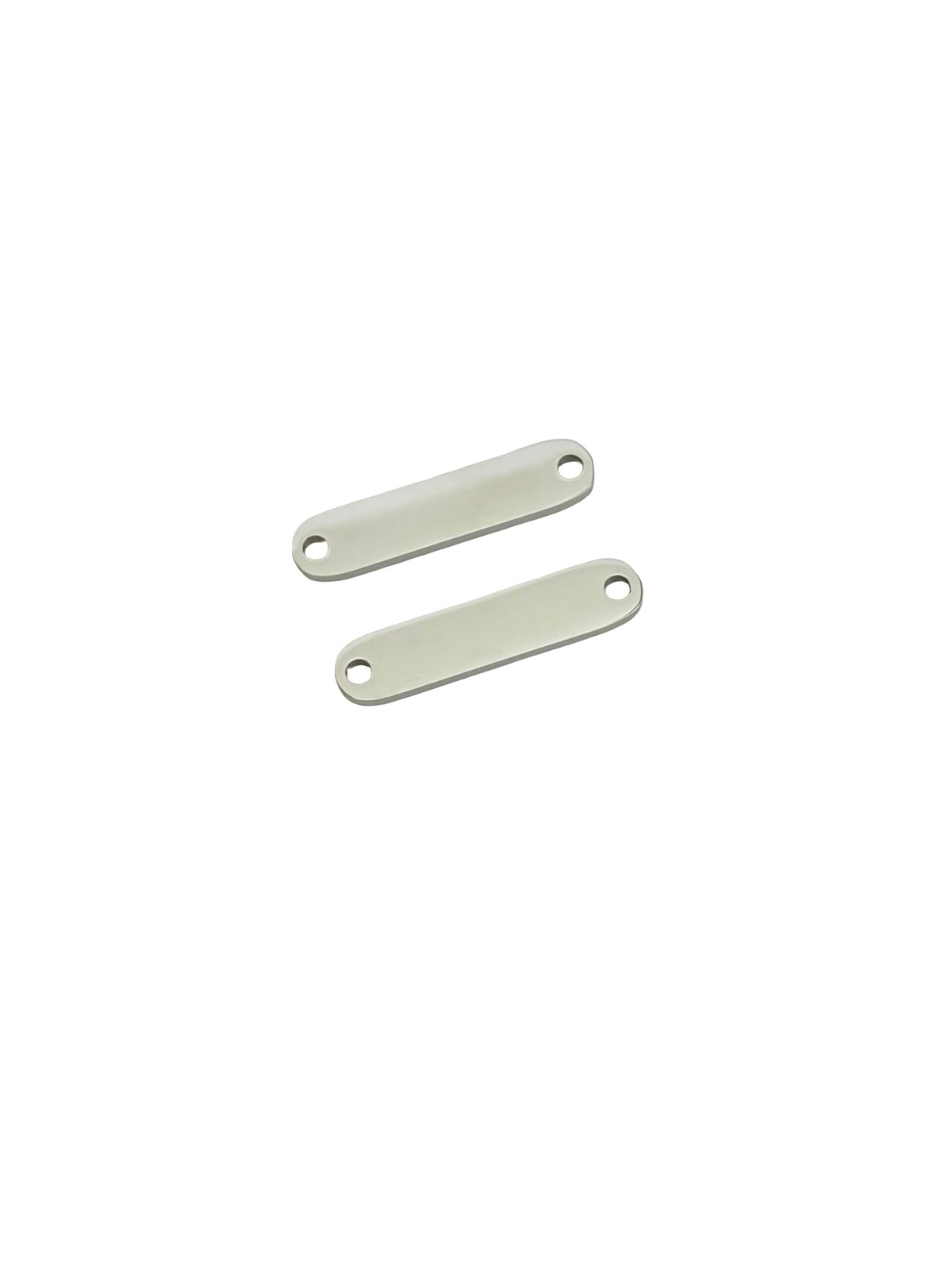 Polished Mini Oval Blank Bar Charm • 5mm x 22mm Stainless Steel or Gold Over Stainless Steel • Engravable Bar Pendant