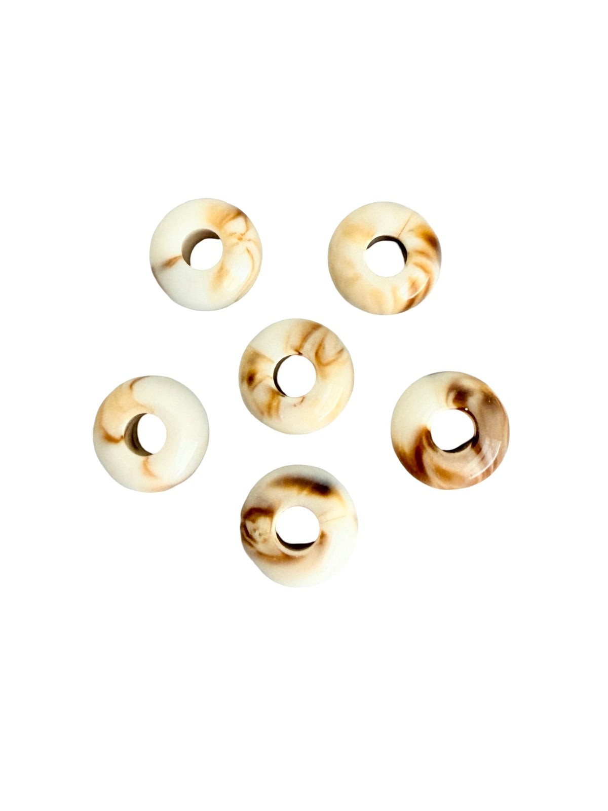 14mm Big Hole Acrylic Rondelle Beads • Assorted Color Donut-Shaped Beads for Jewelry Making