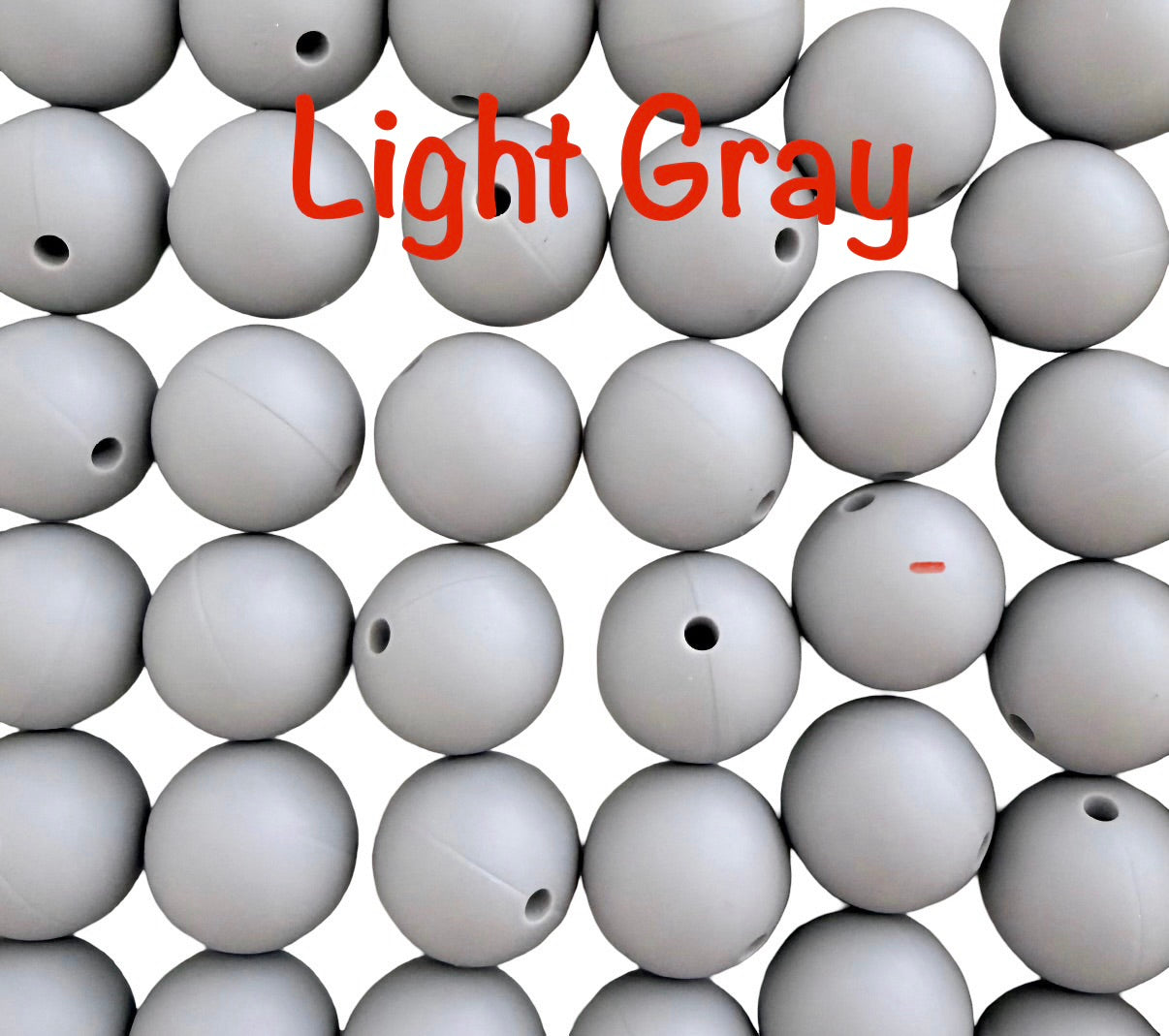 15mm Round Silicone Beads (Sold Individually)