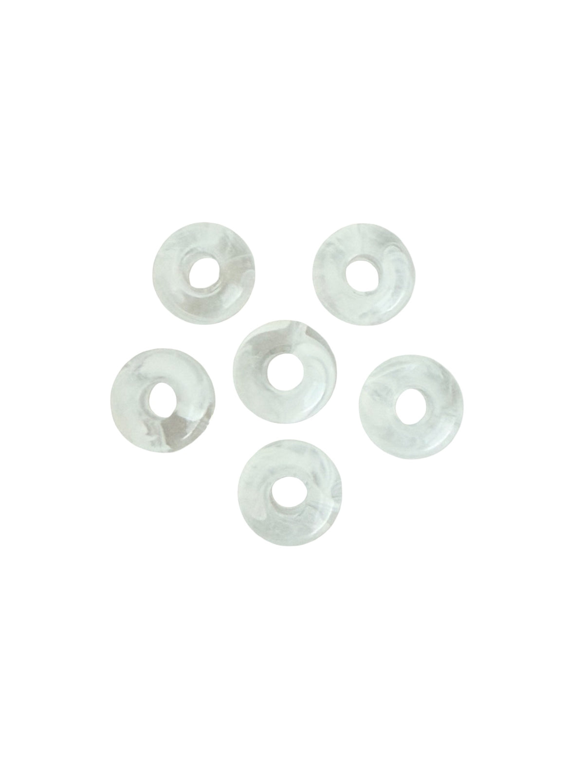 14mm Big Hole Acrylic Rondelle Beads • Assorted Color Donut-Shaped Beads for Jewelry Making