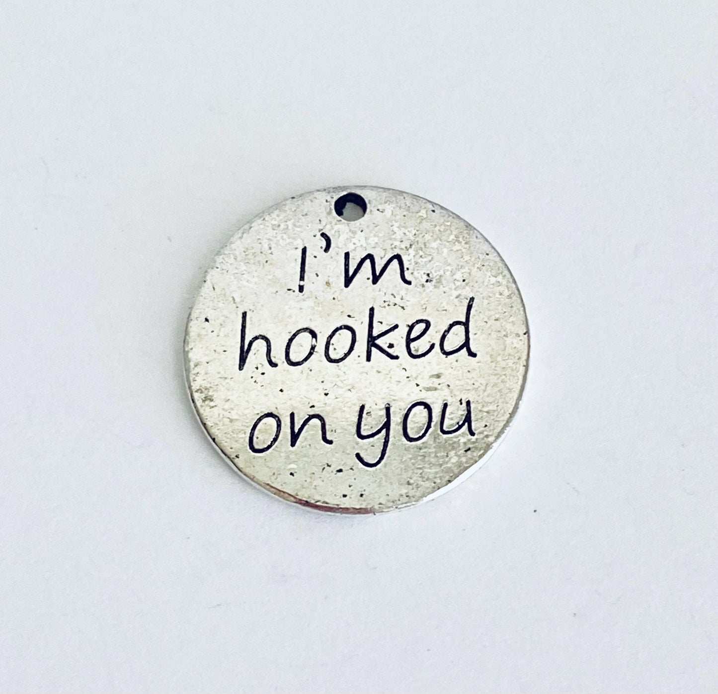 Base Metal I am Hooked On You Charm