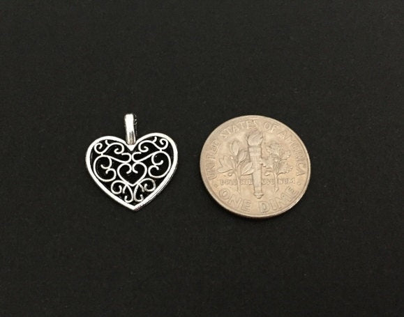 Filigree Heart Charm