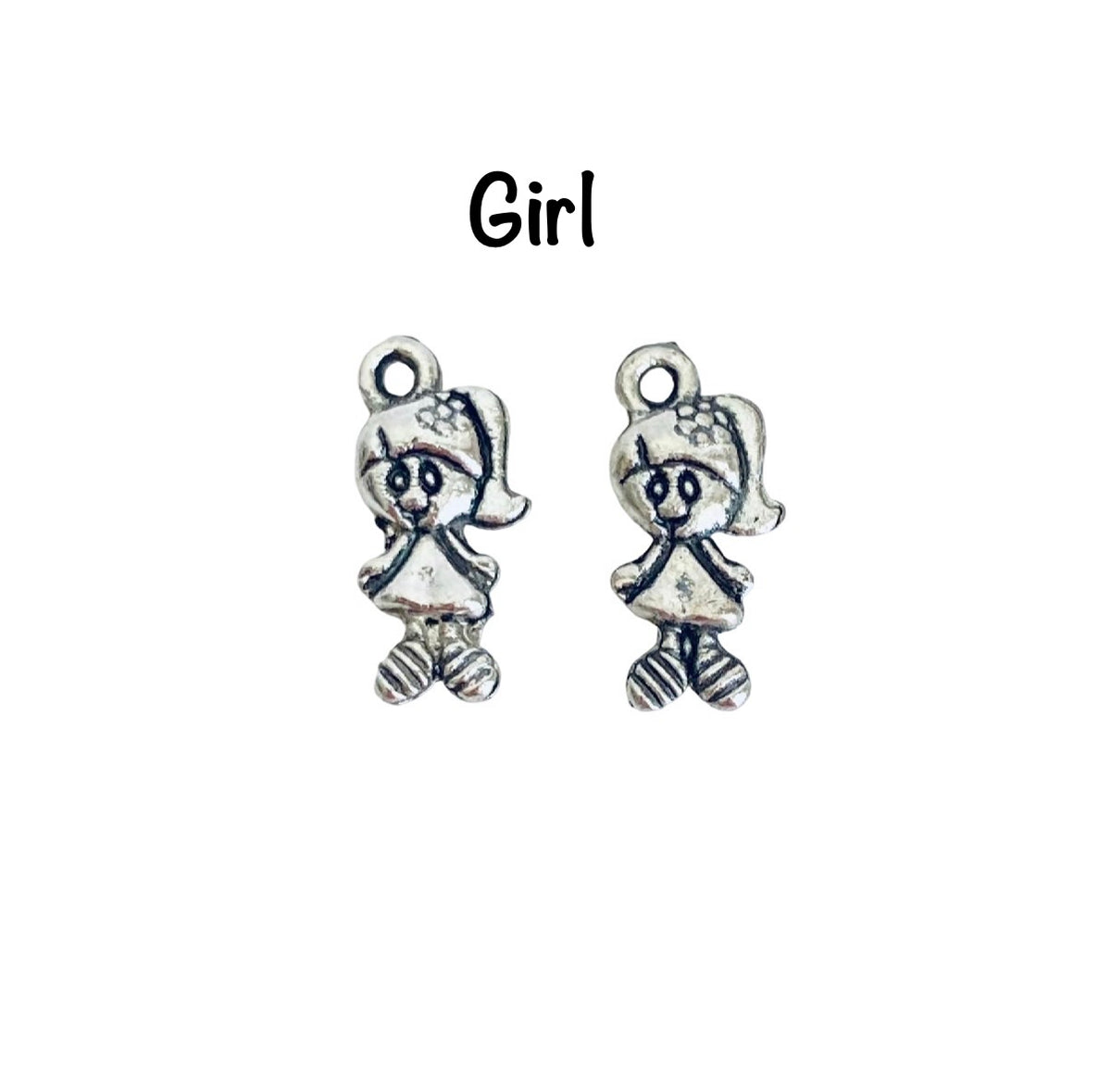 Base Metal Boy or Girl Charm