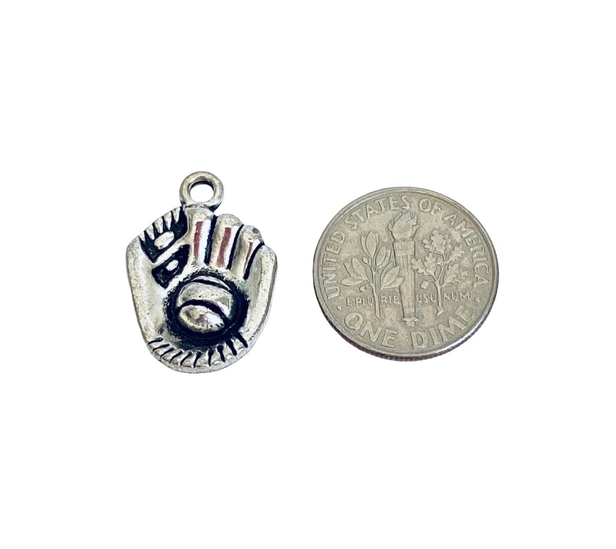 Base Metal Baseball Mitt Charm