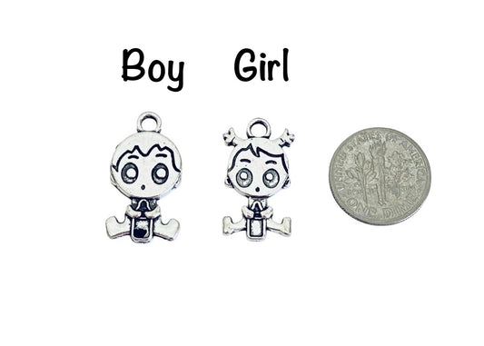 Base Metal Baby Boy or Girl Charm