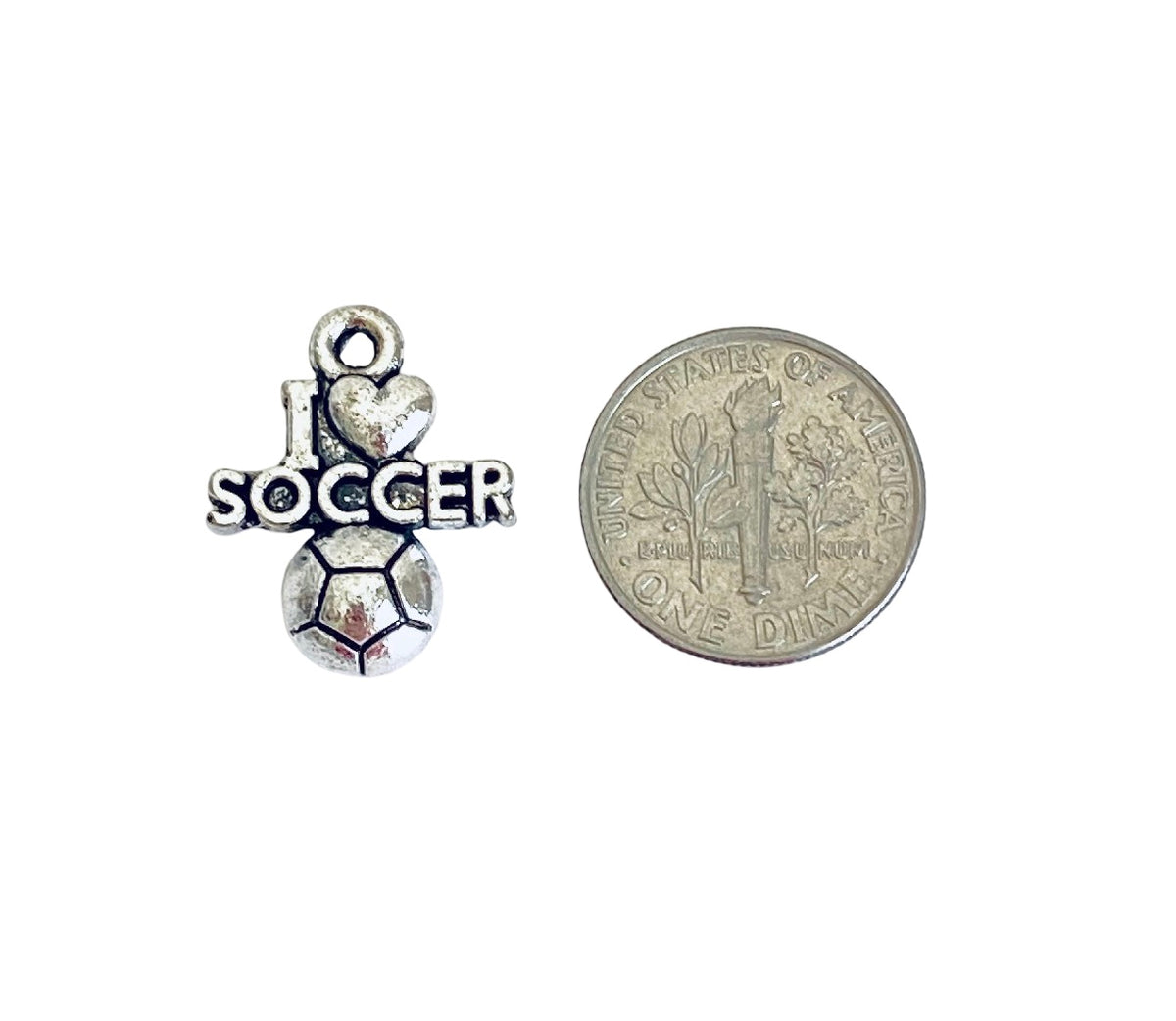 Base Metal Sports Charms (Volleyball • Football • Golf • Baseball • Basketball • Soccer)