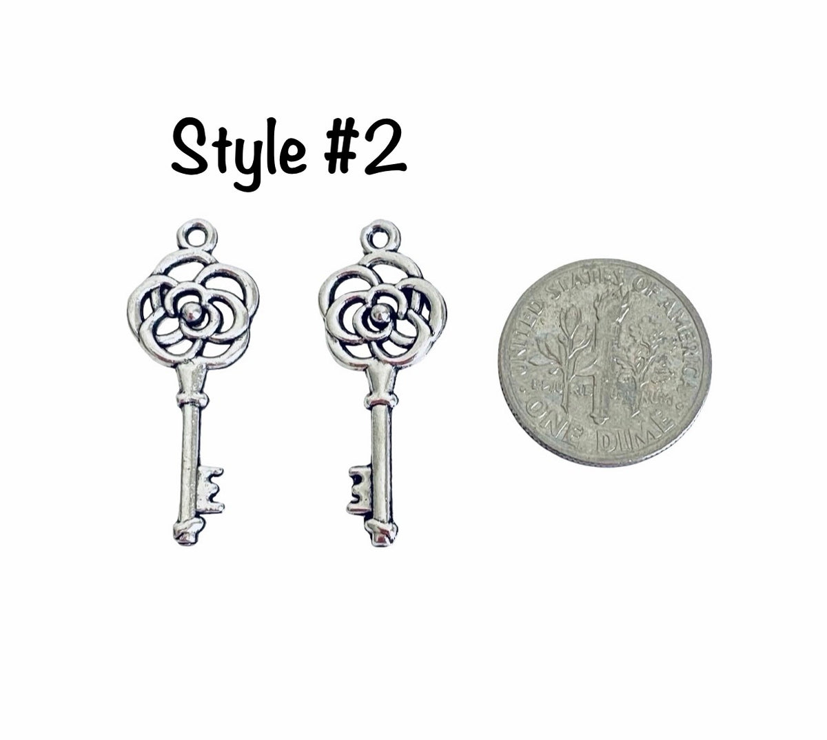Base Metal Key Charms