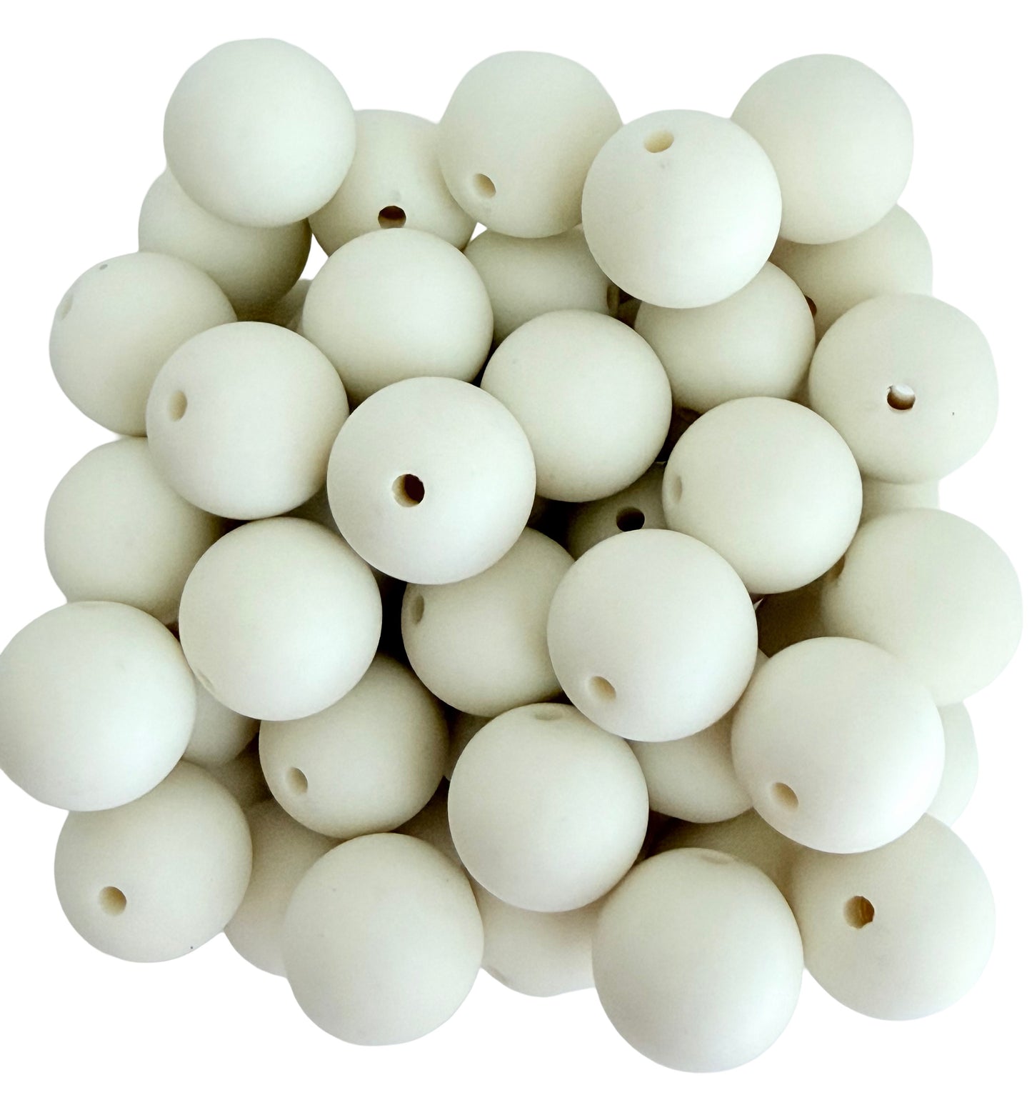 Matte Ivory Acrylic Round Beads • 6mm, 8mm, 10mm, 13mm, & 16mm