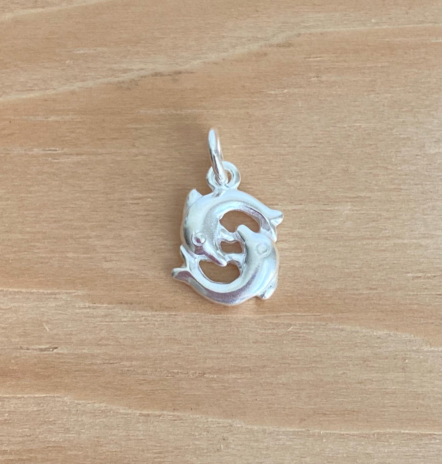 Sterling Silver Double Dolphin Charm