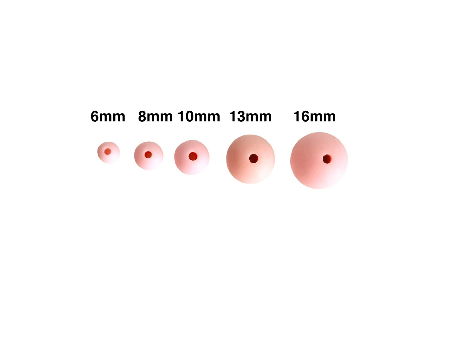 Matte Light Pink Acrylic Round Beads • 6mm, 8mm, 10mm, 13mm & 16mm