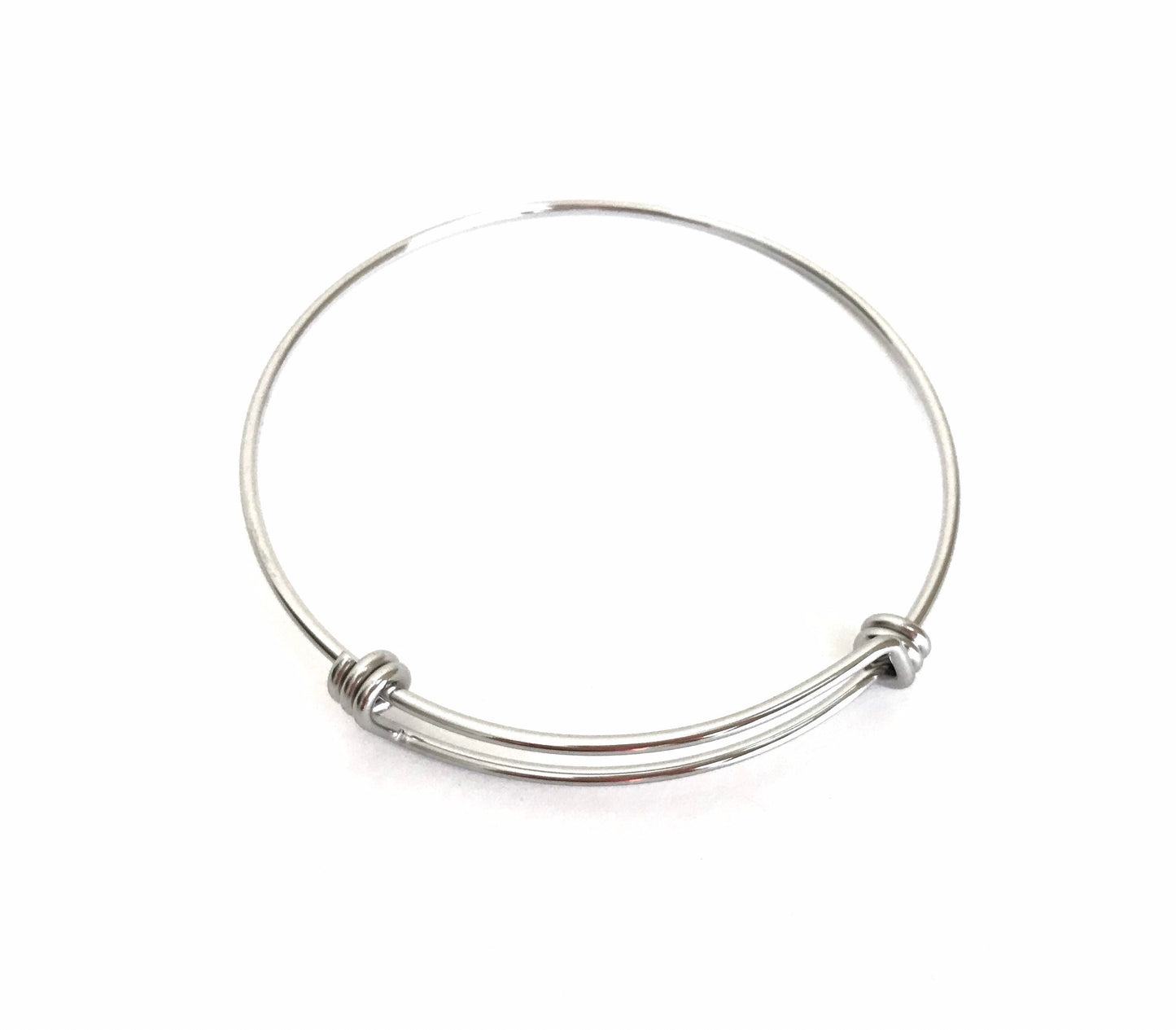 Stainless Steel Adjustable Bangle Bracelet