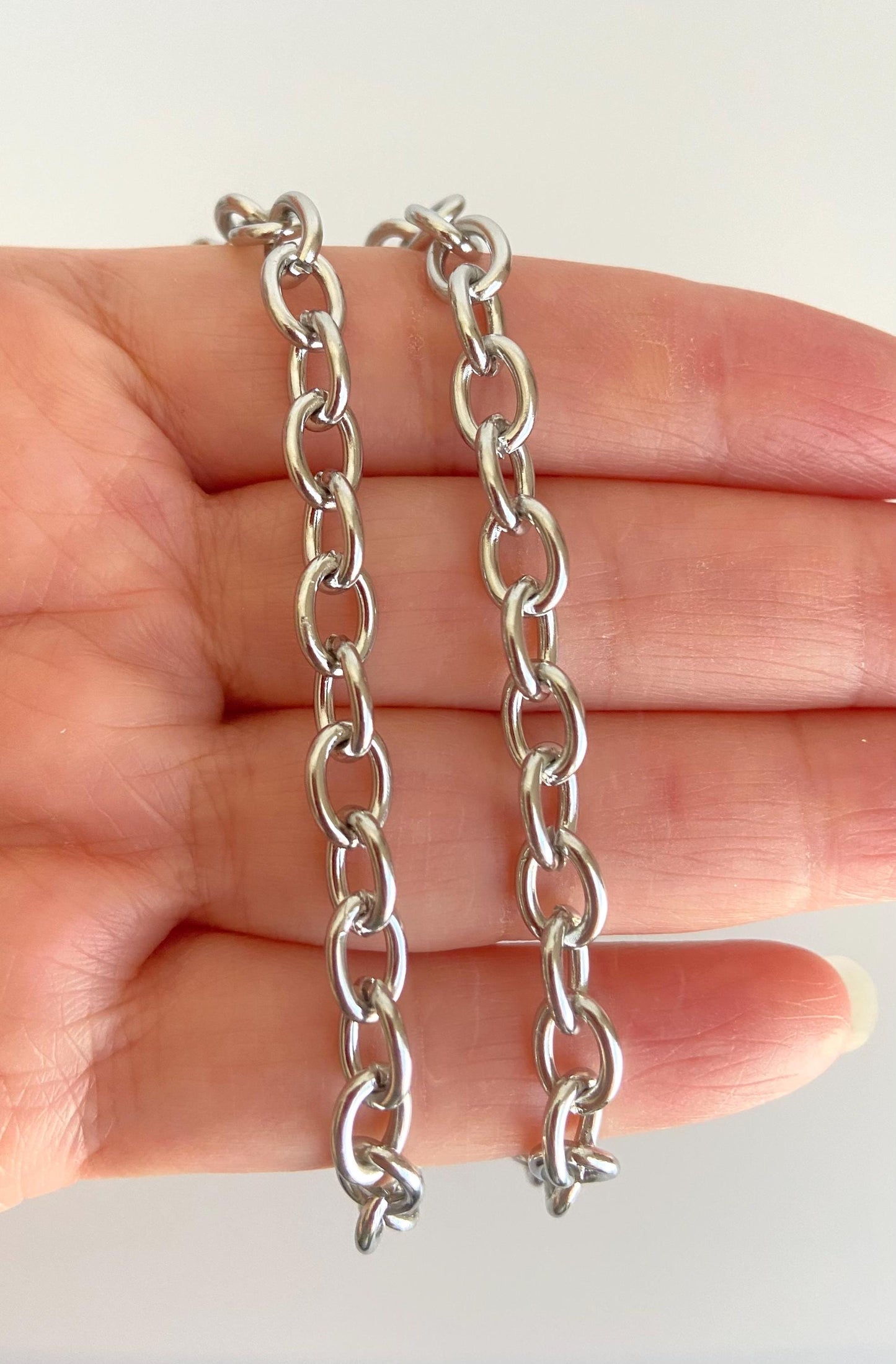 Stainless Steel Oval Chain (6x8mm)