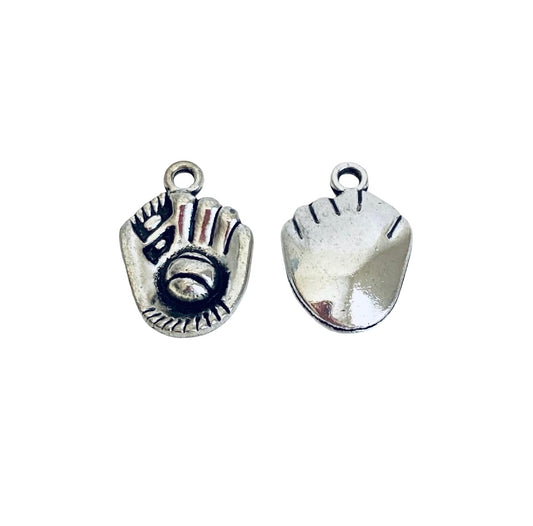 Base Metal Baseball Mitt Charm