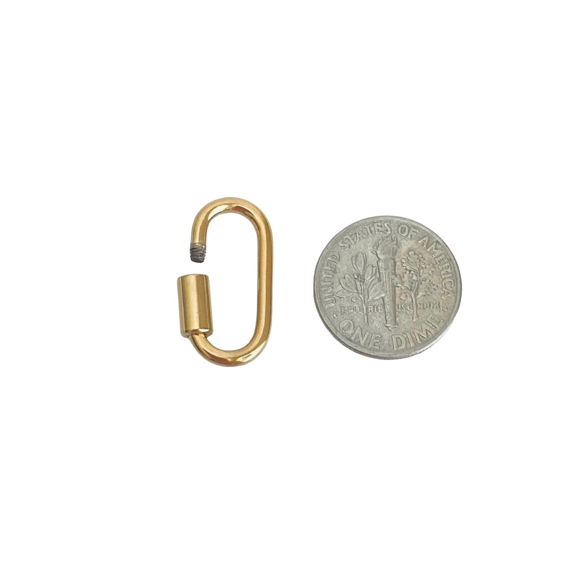 Oval Charm Holder Connector Clasp • Stainless Steel • Gold over Stainless Steel • Sold Individually