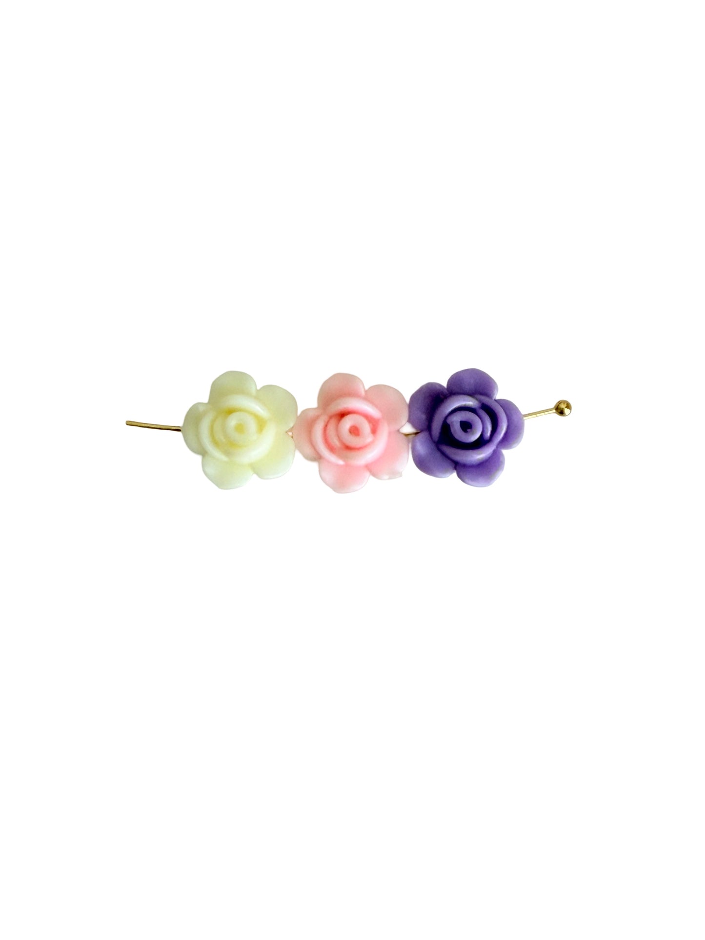 Small Acrylic Rose Beads • Mini Flower Beads for Jewelry Making Craft Supplies