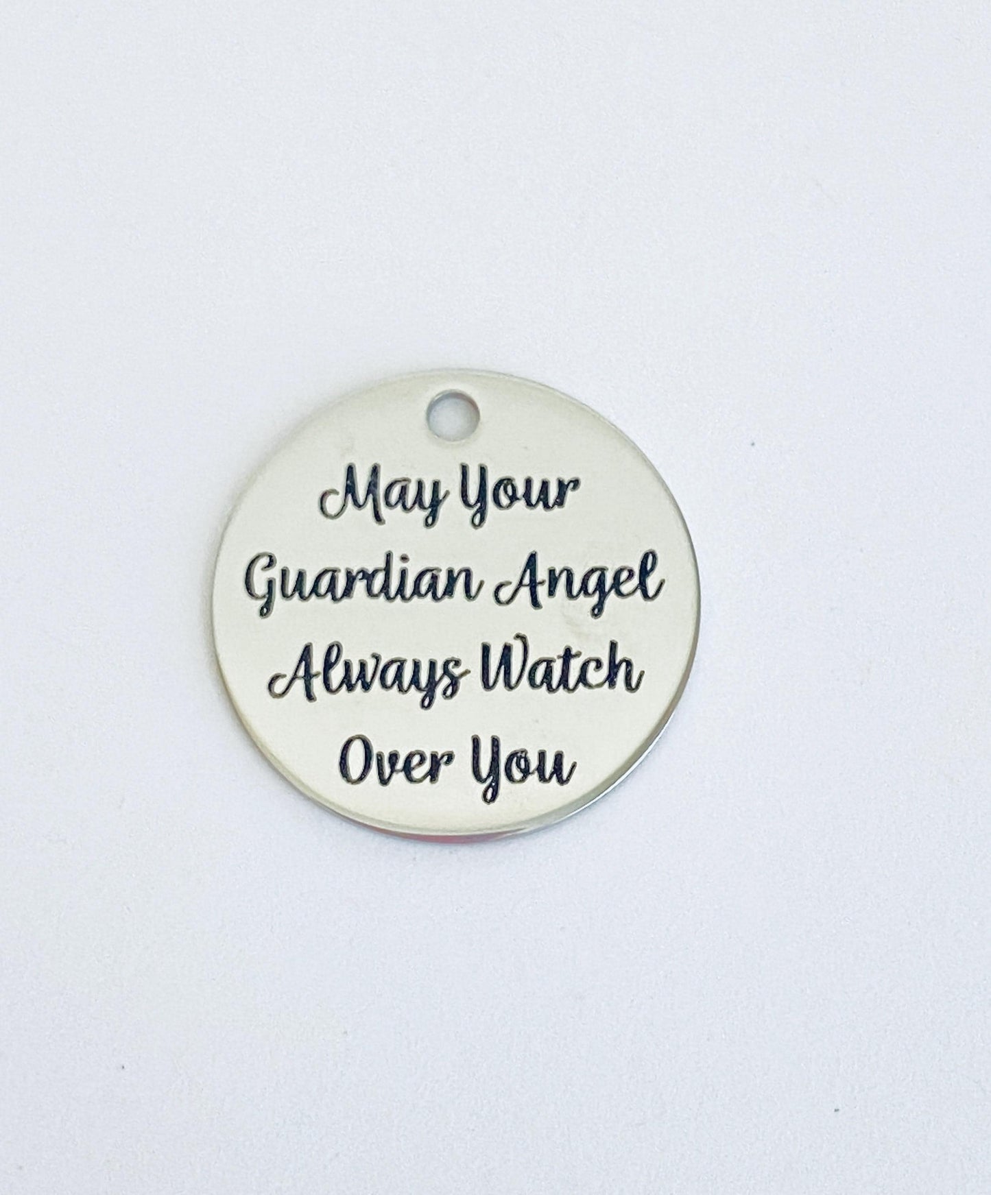 Stainless Steel Guardian Angel Charm