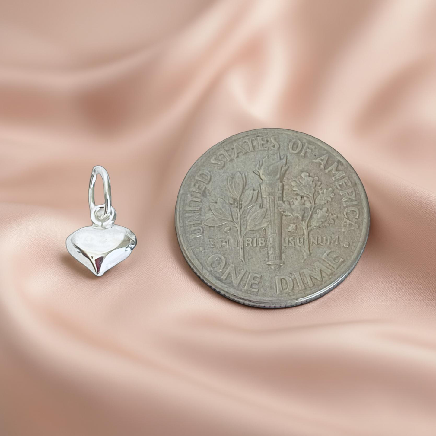 Sterling Silver Puff Heart Charm