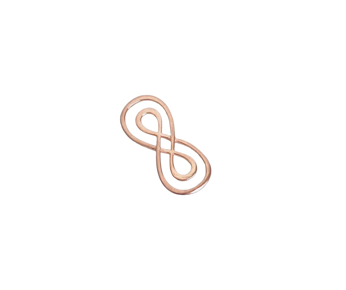 Double Infinity Charm • Sterling Silver • Gold over Silver • Rose Gold over Silver • Sold Individually