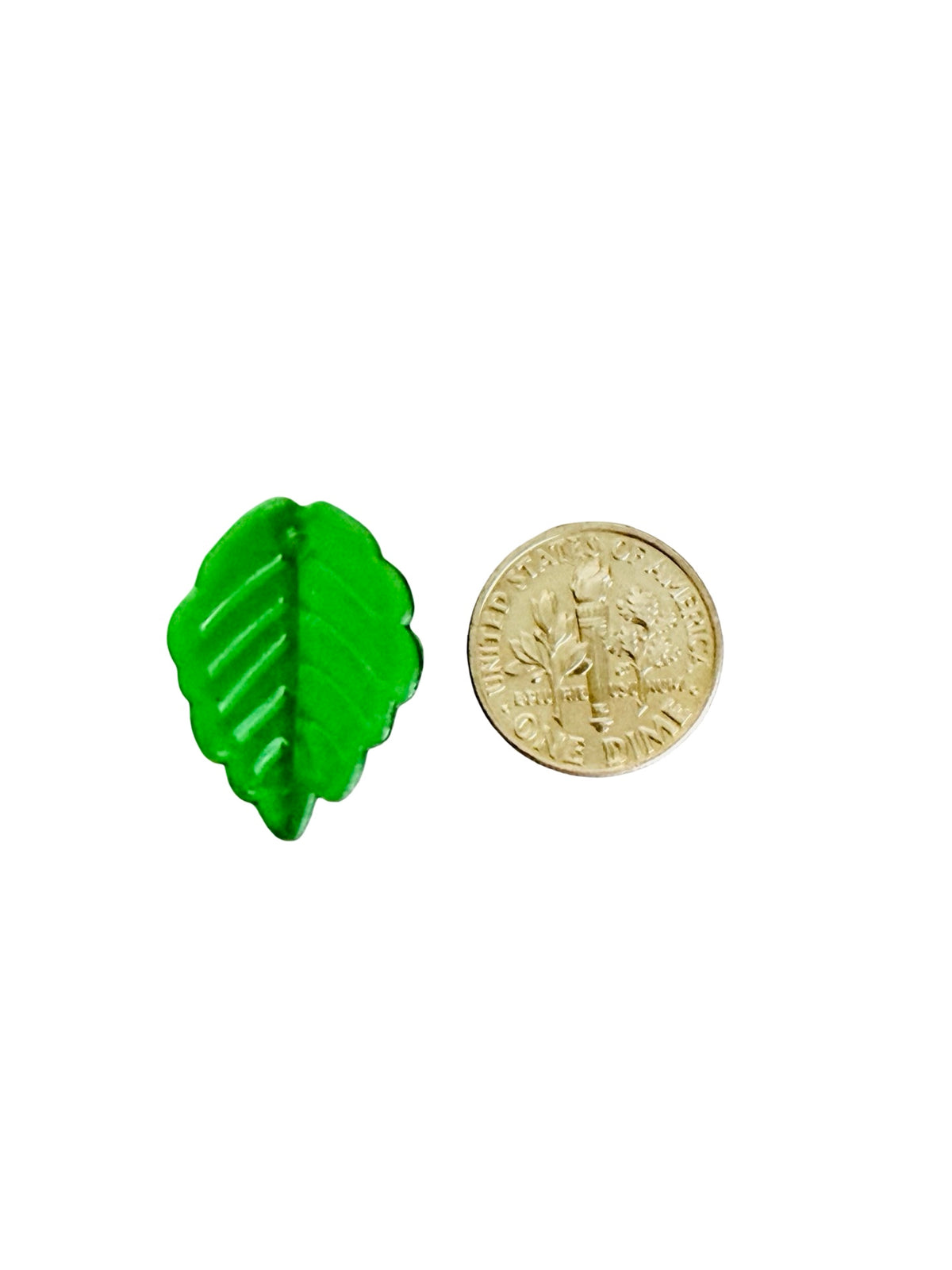 Acrylic Transparent Green Leaf Beads • Green Leaf Beads for Jewelry Making & Crafts • 17x24mm or 10x29mm