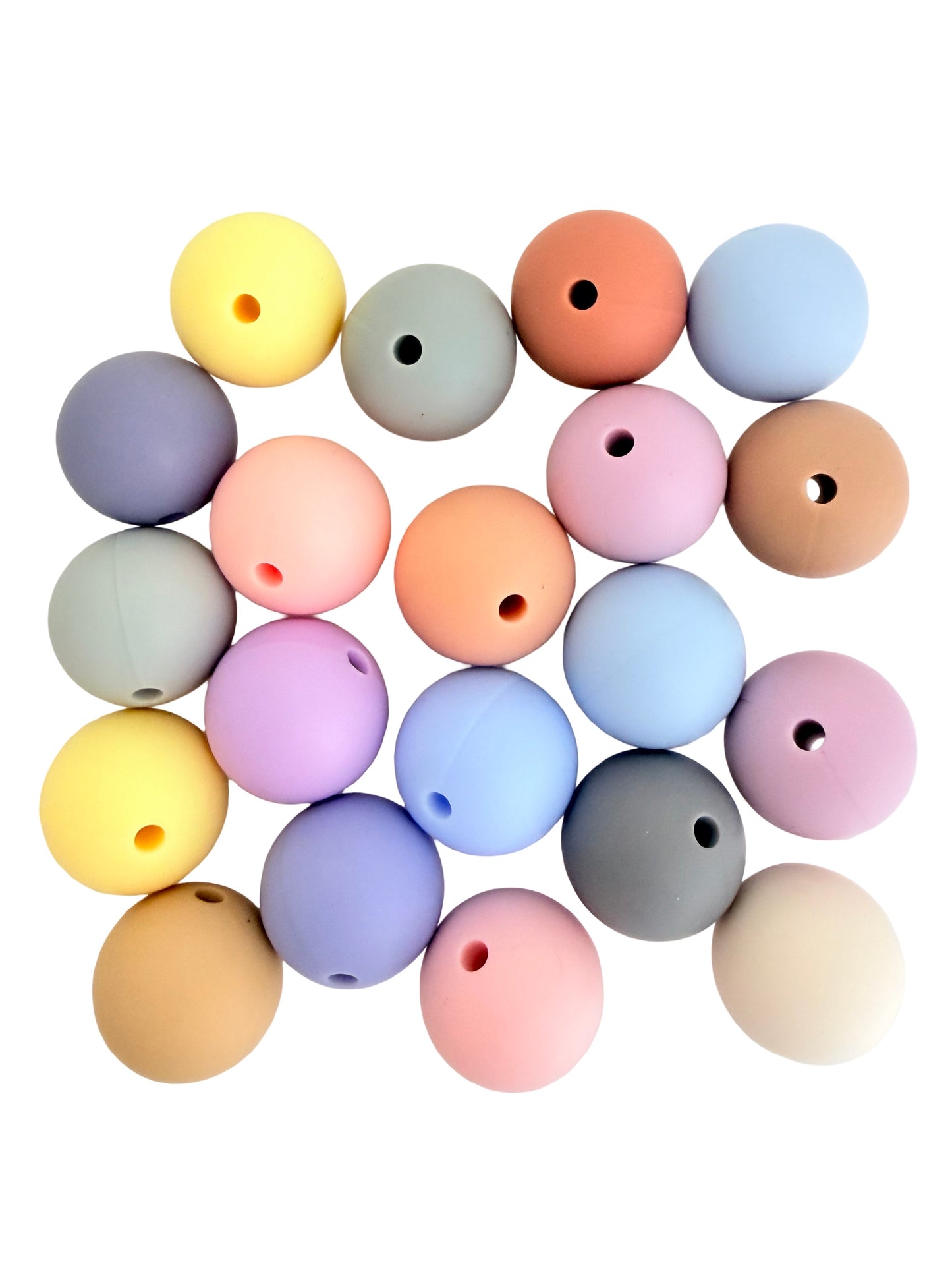 15mm Round Silicone Beads (Sold Individually)