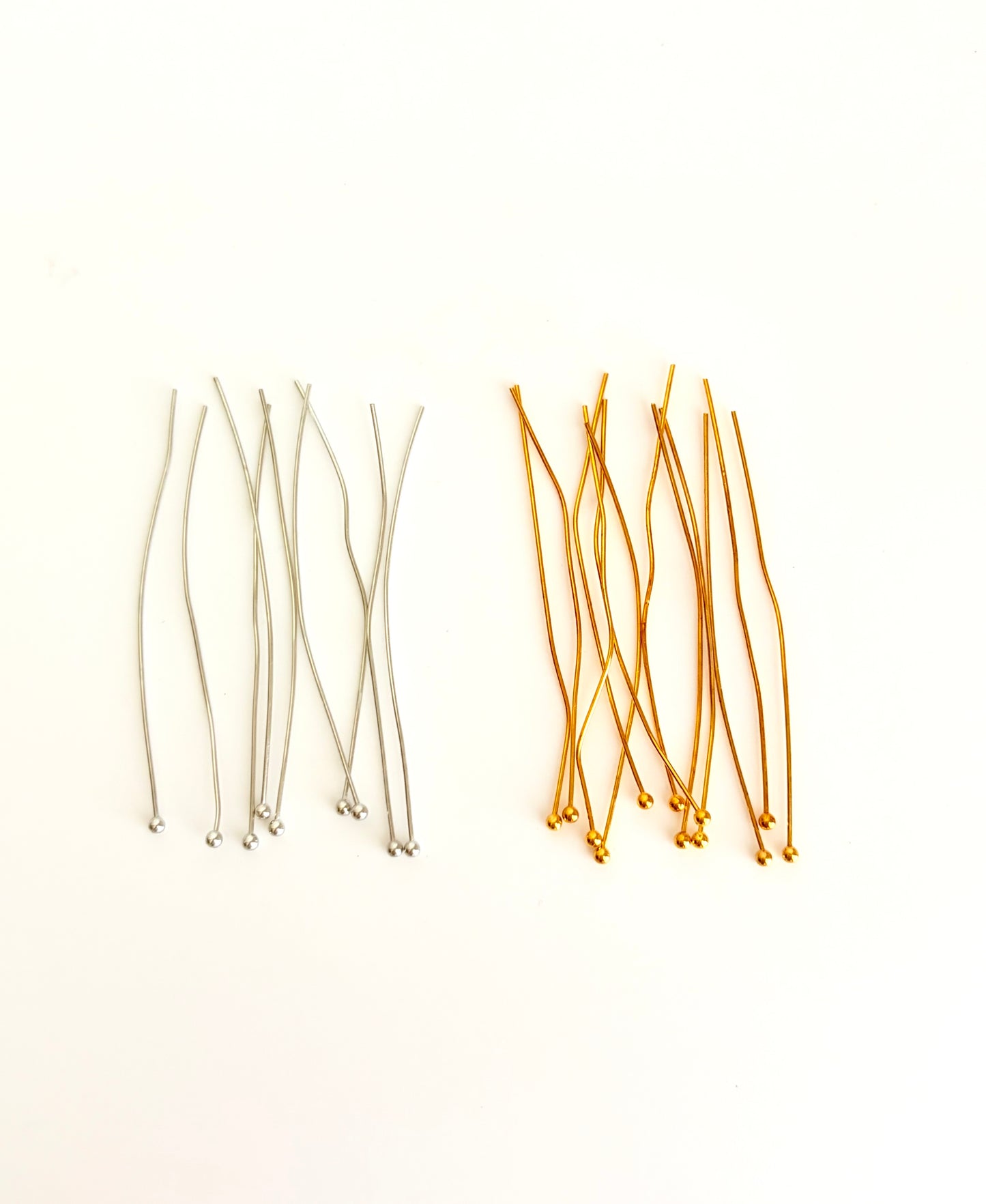 Base Metal Ball Head Pin (24 gauge) • 0.6mm x 50mm Head Pins