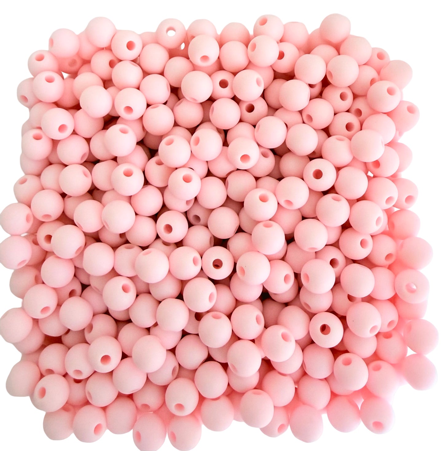 Matte Finish Round Pink Beads • 5mm, 7mm, and 9mm Acrylic Craft Beads for Jewelry Making & DIY Crafts