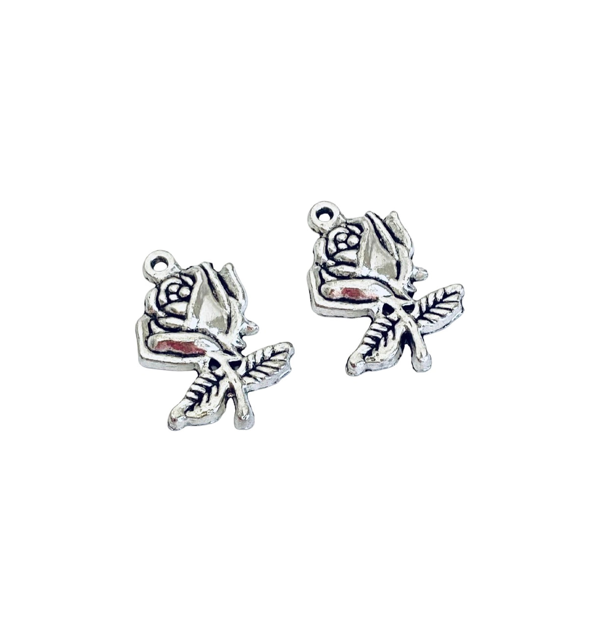Base Metal Rose Charm
