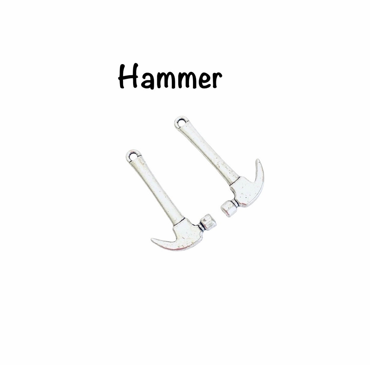 Base Metal Small Tool Charms ( Wrench • Saw • Pliers • Hammer)