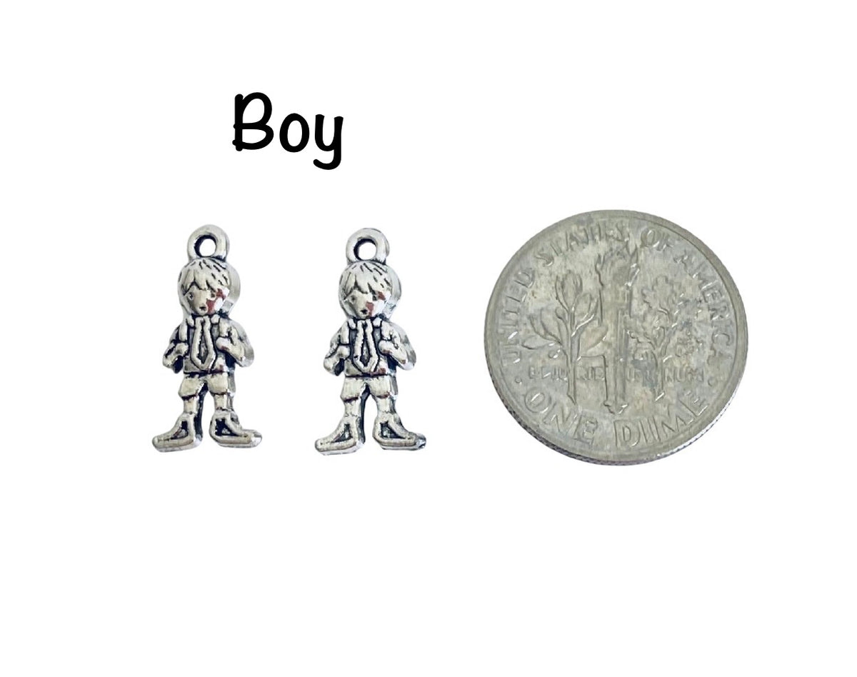 Base Metal Boy or Girl Charm