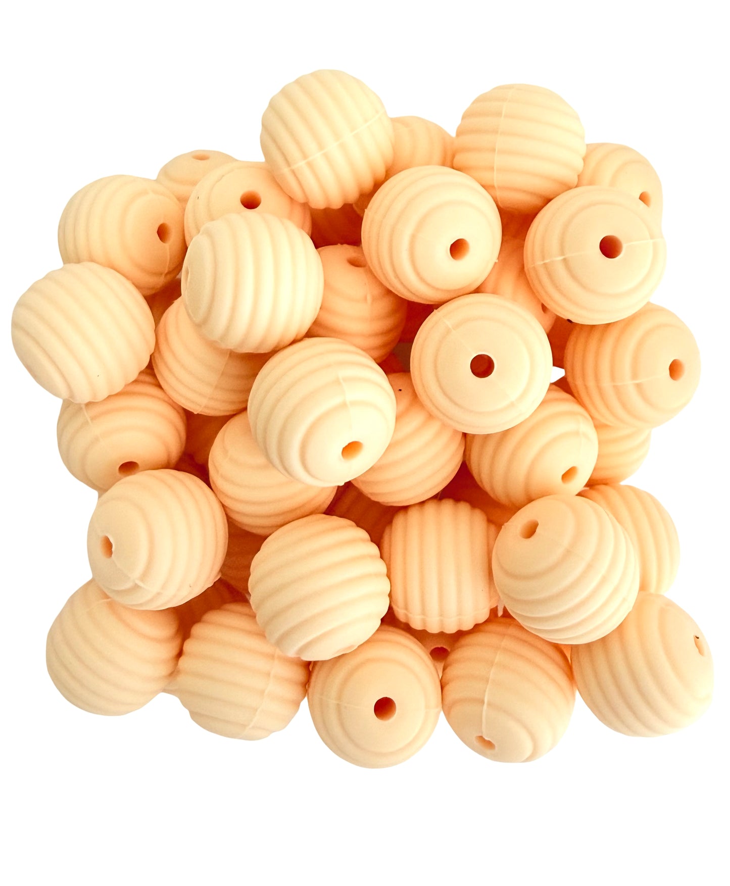 15mm Ribbed Silicone Beads (Sold Individually)