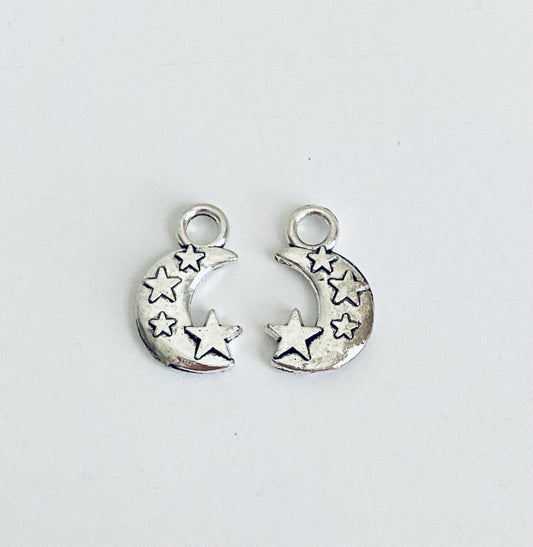 Moon with Stars Charm